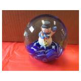 joe rice snowman sulphide paperweight