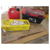 toolbox,miter sawknife sharpener & gas can