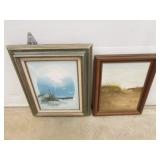 2 oil on canvas paintings