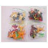 4 bags of plastic toys