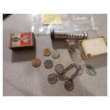 steel lincoln cents,pennies,coin holder,candy box