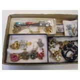 flat of costume jewelry