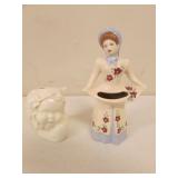 head vase & lady figurine