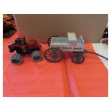 new idea toy wagon & plastic case tractor