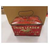 old union leader cut plug tobacco tin