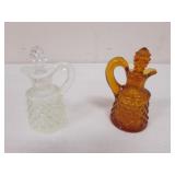 2 hobnail cruets