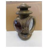 antique stage coach light, marked on top