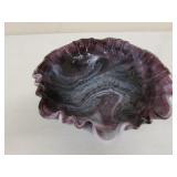 Imperial purple slag glass bowl