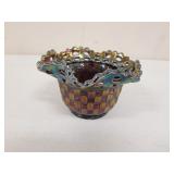 fenton carnival glass dish