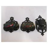 3 iron match holders