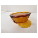 amber glass covered hat