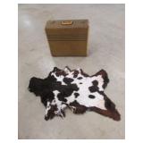 suitcase & cow hide