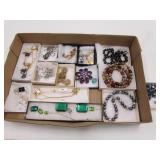 flat of costume jewelry