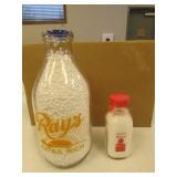 rays & carnation milk bottles