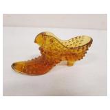 amber glass shoe