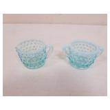 small fenton hobnail cream & sugar