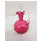 cranberry glass cruet