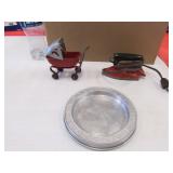 toy iron,carriage & baby dish