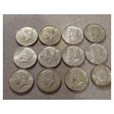 12- clad silver kennedy half dollars