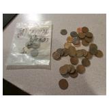 pennies incl:wheat & indian head