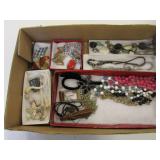 flat of costume jewelry