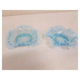 2 fenton hobnail dishes