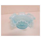 fenton blue hobnail dish