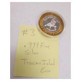 .999 fine silver treasure island token