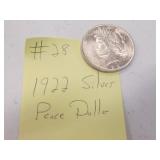 1922 silver peace dollar