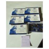 5- u.s. qtr proof sets