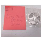 1 oz of .999 fine silver