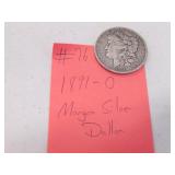 1891-O morgan silver dollar