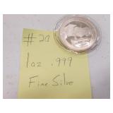1 oz of .999 fine filver