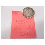 1887-O morgan silver dollar