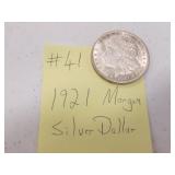 1921 morgan silver dollar