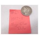 1885-O morgan silver dollar