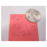 1924 silver peace dollar