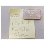 1 troy oz of .999 fine silver bar silvertowne