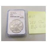 2021 silver eagle MS 70 graded