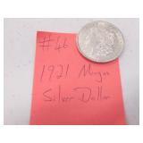 1921 morgan silver dollar