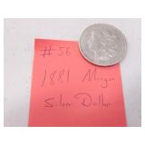 1881 morgan silver dollar