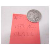 1887 morgan silver dollar