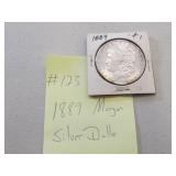 1889  AU+ morgan silver dollar