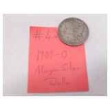 1900-O morgan silver dollar