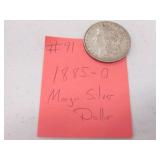 1885-O morgan silver dollar