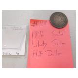 1876 seated liberty silver half dollar