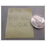 1923  AU+ silver peace dollar
