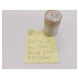 roll of unc. 1964 silver kennedy half dollars