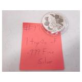 1 oz of .999 fine silver