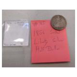 1856 seated liberty silver half dollar